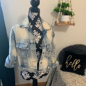 Bleached denim jacket by Blue B size m/l